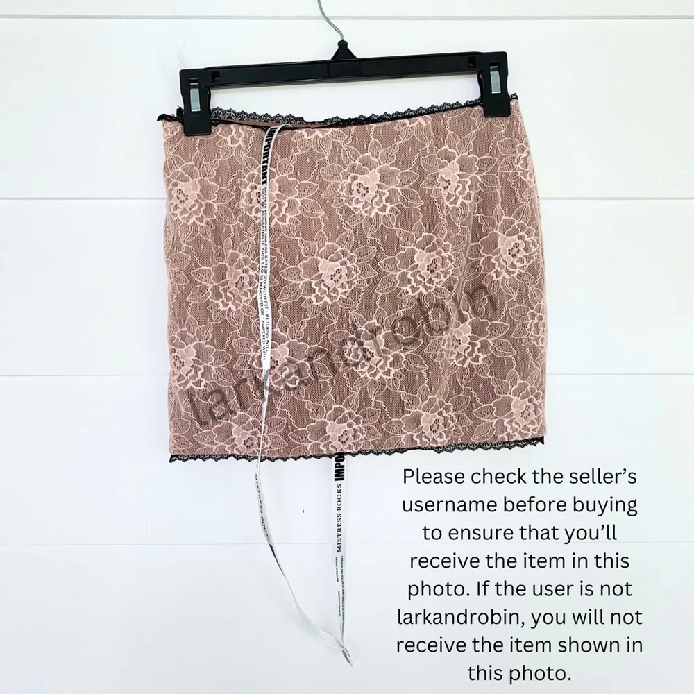 NEW Mistress Rocks Peony Lace Cutout Top and Skirt Set XS